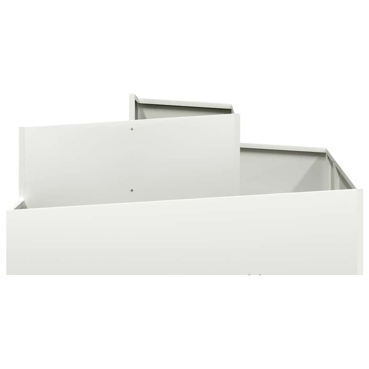 vidaXL Γλάστρα Κήπου Λευκό 100 x 100 x 50 cm Ψυχρής έλασης χάλυβας