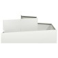vidaXL Γλάστρα Κήπου Λευκό 100 x 100 x 50 cm Ψυχρής έλασης χάλυβας