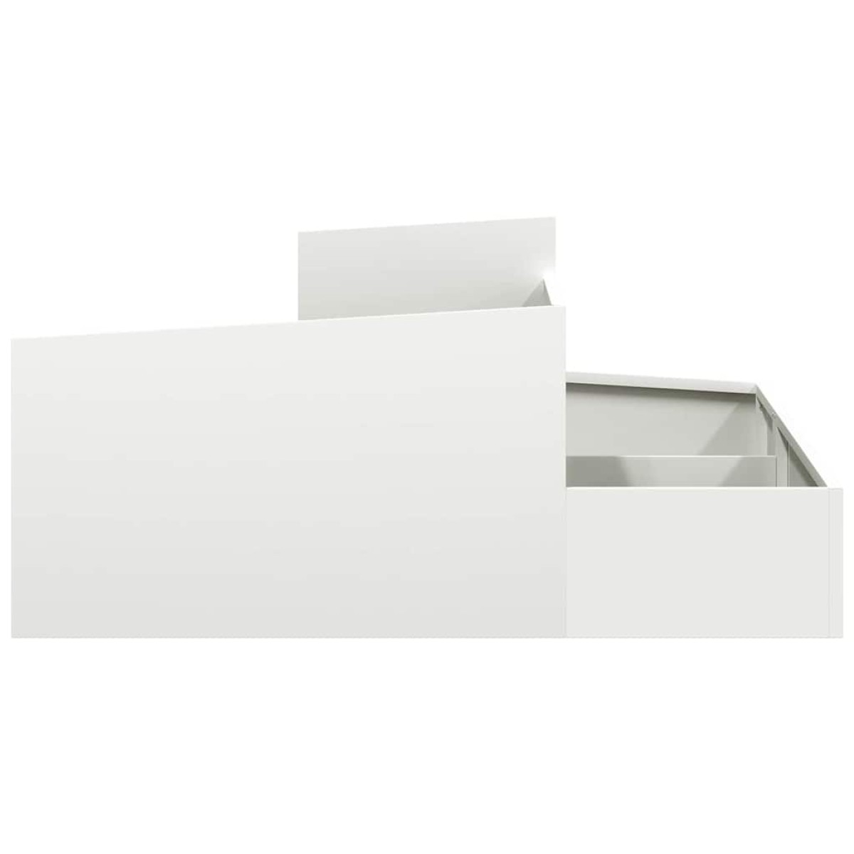 vidaXL Γλάστρα Κήπου Λευκό 100 x 100 x 50 cm Ψυχρής έλασης χάλυβας