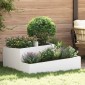 vidaXL Γλάστρα Κήπου Λευκό 100 x 100 x 50 cm Ψυχρής έλασης χάλυβας