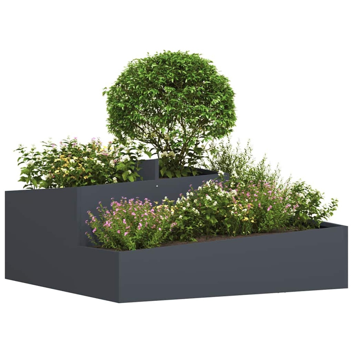 vidaXL Γλάστρα Κήπου Ανθρακί 100 x 100 x 50 cm Ψυχρής έλασης χάλυβας