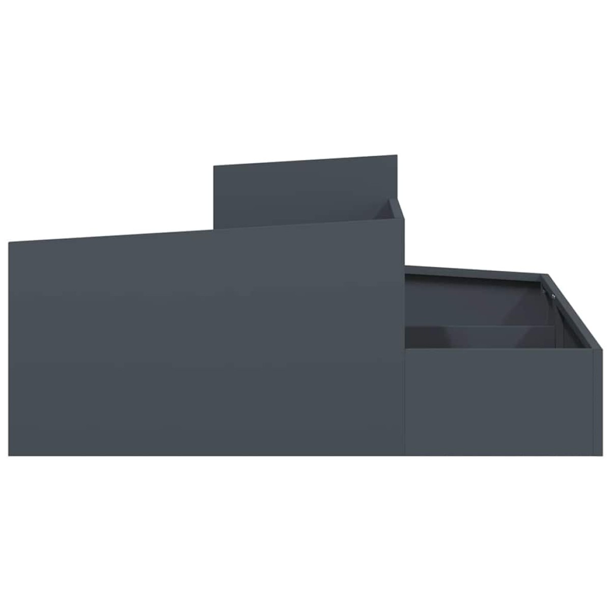 vidaXL Γλάστρα Κήπου Ανθρακί 100 x 100 x 50 cm Ψυχρής έλασης χάλυβας
