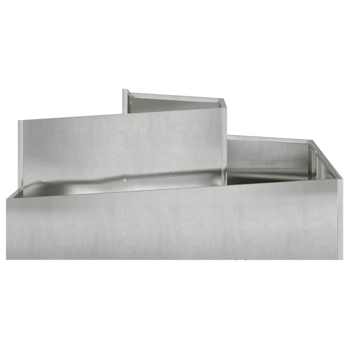 vidaXL Γλάστρα Κήπου Ασημί 100 x 100 x 50 cm Ανοξείδωτο ατσάλι