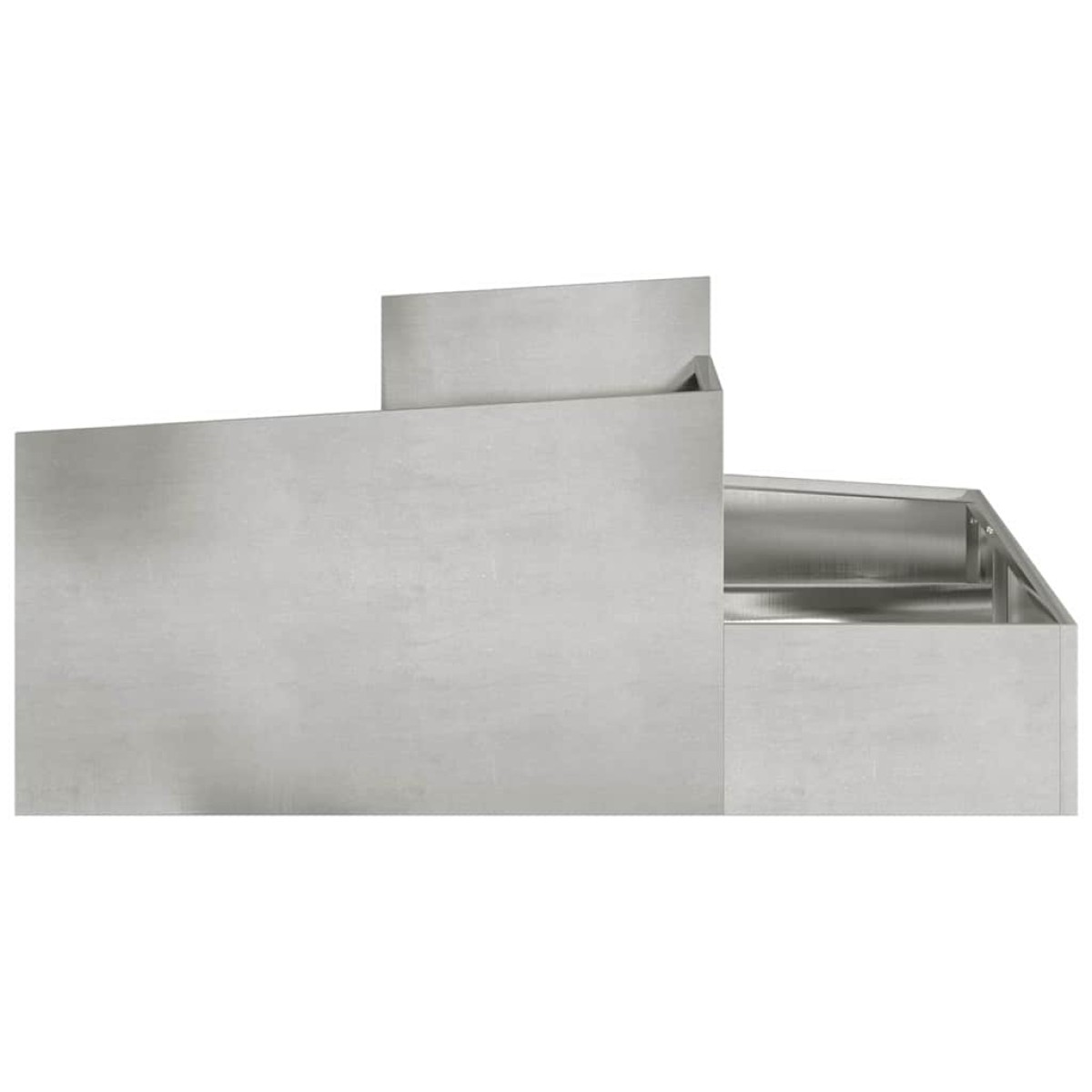 vidaXL Γλάστρα Κήπου Ασημί 100 x 100 x 50 cm Ανοξείδωτο ατσάλι
