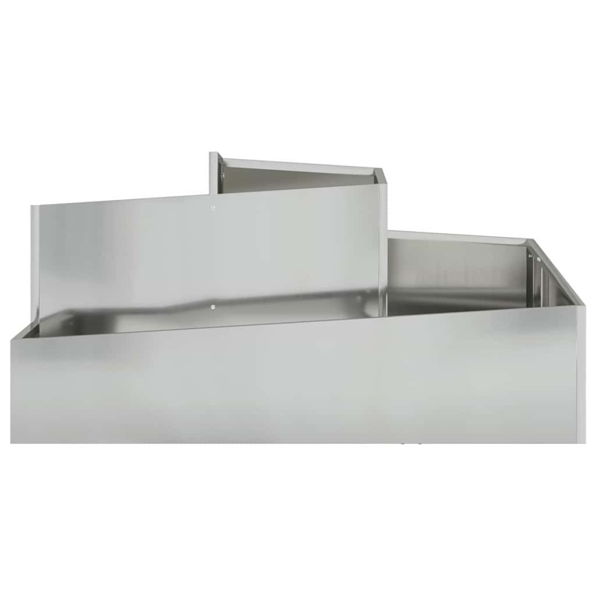 vidaXL Γλάστρα Κήπου Ασημί 100 x 100 x 50 cm Επικαλυμμένος Χάλυβας
