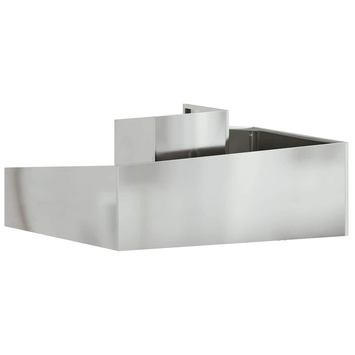 vidaXL Γλάστρα Κήπου Ασημί 100 x 100 x 50 cm Επικαλυμμένος Χάλυβας
