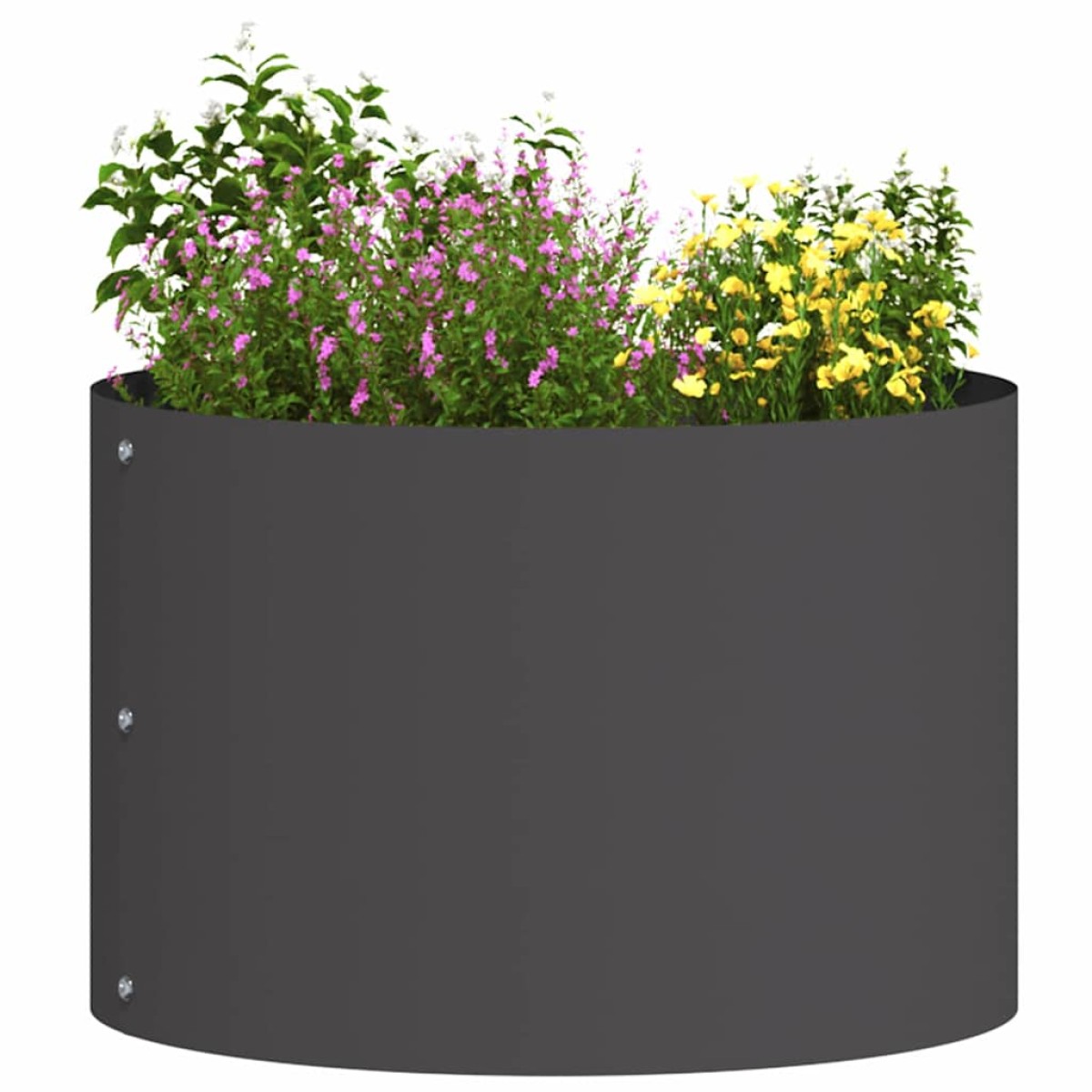 vidaXL Δακτύλιος γλάστρας Μαύρο 30 x 30 x 20 cm Ψυχρής έλασης χάλυβας