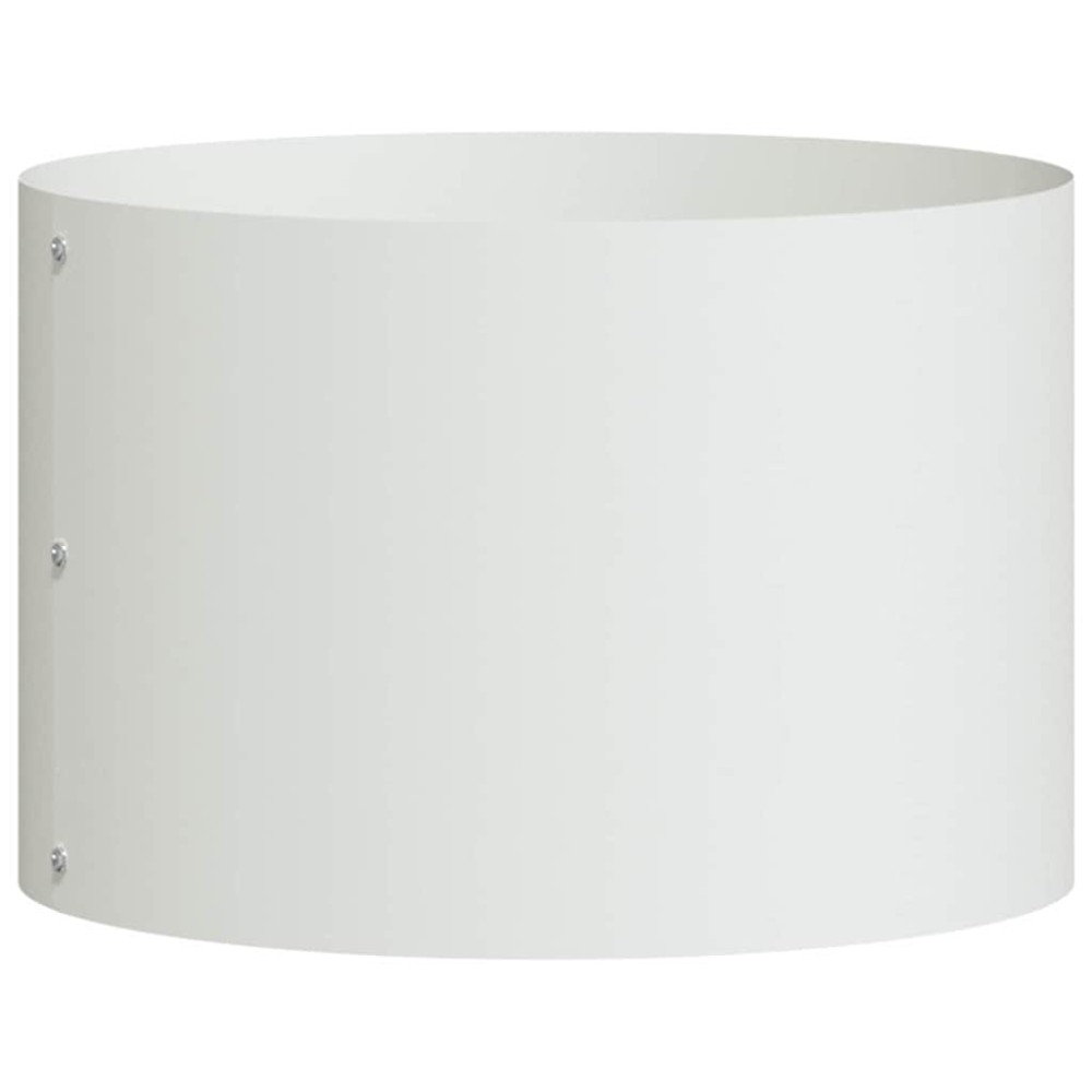 vidaXL Δακτύλιος γλάστρας Λευκό 30 x 30 x 20 cm Ψυχρής έλασης χάλυβας