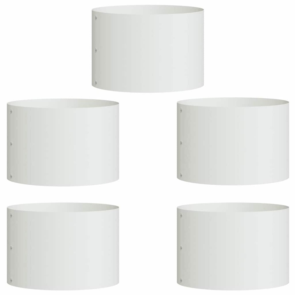 vidaXL Δακτύλιος γλάστρας 5 τμχ. Λευκό 30 x 30 x 20 cm