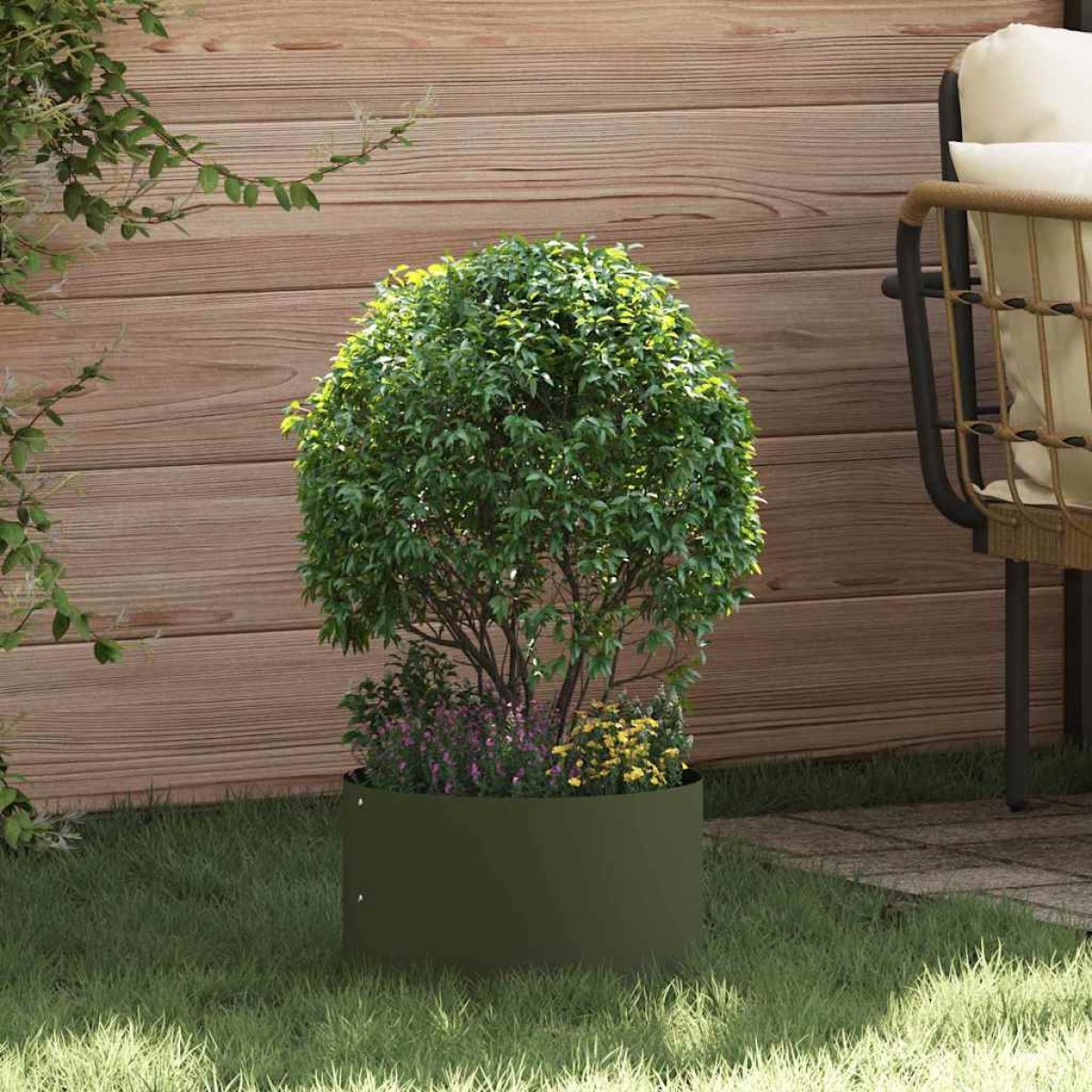 vidaXL Δακτύλιος γλάστρας Ελιά Πράσινη 30 x 30 x 20 cm