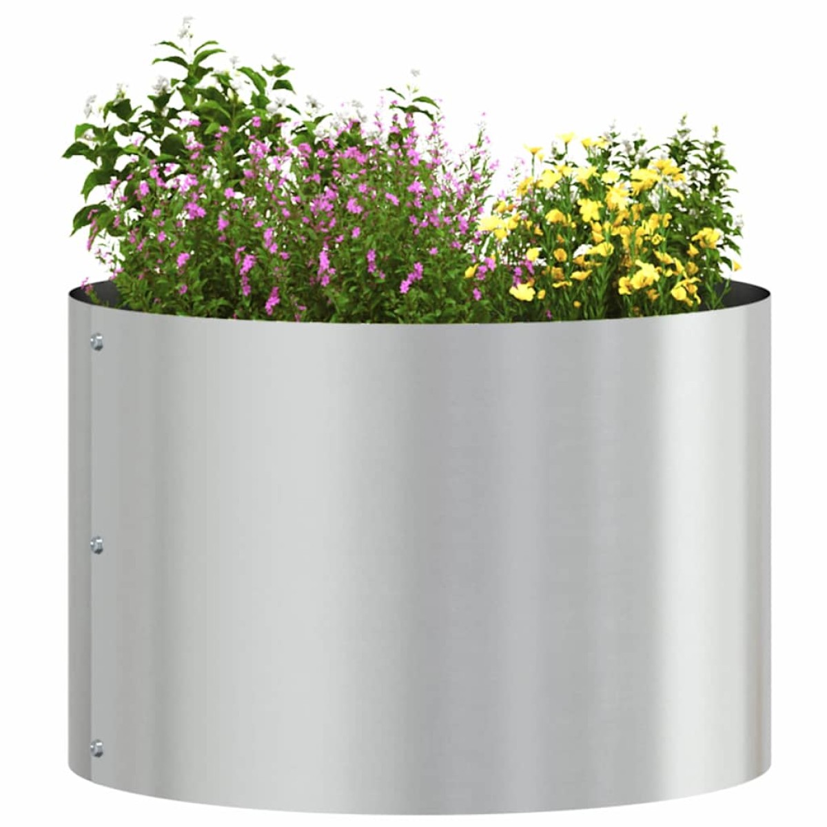 vidaXL Δακτύλιος γλάστρας Ασημί 30 x 30 x 20 cm Επικαλυμμένος Χάλυβας
