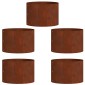 vidaXL Δακτύλιος γλάστρας 5 τμχ. Σκ rusty 30 x 30 x 20 cm