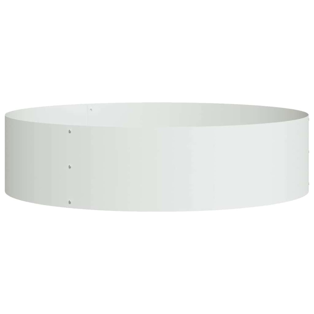 vidaXL Δακτύλιος γλάστρας Λευκό 80 x 80 x 20 cm Ψυχρής έλασης χάλυβας