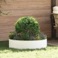 vidaXL Δακτύλιος γλάστρας Λευκό 80 x 80 x 20 cm Ψυχρής έλασης χάλυβας