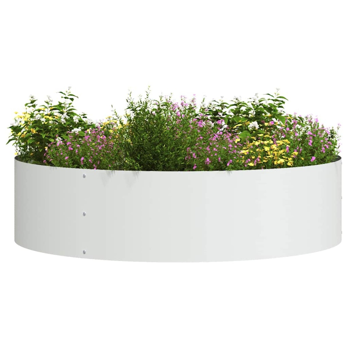 vidaXL Δακτύλιος γλάστρας 5 τμχ. Λευκό 80 x 80 x 20 cm