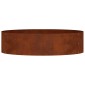 vidaXL Δακτύλιος γλάστρας Σκ rusty 80 x 80 x 20 cm