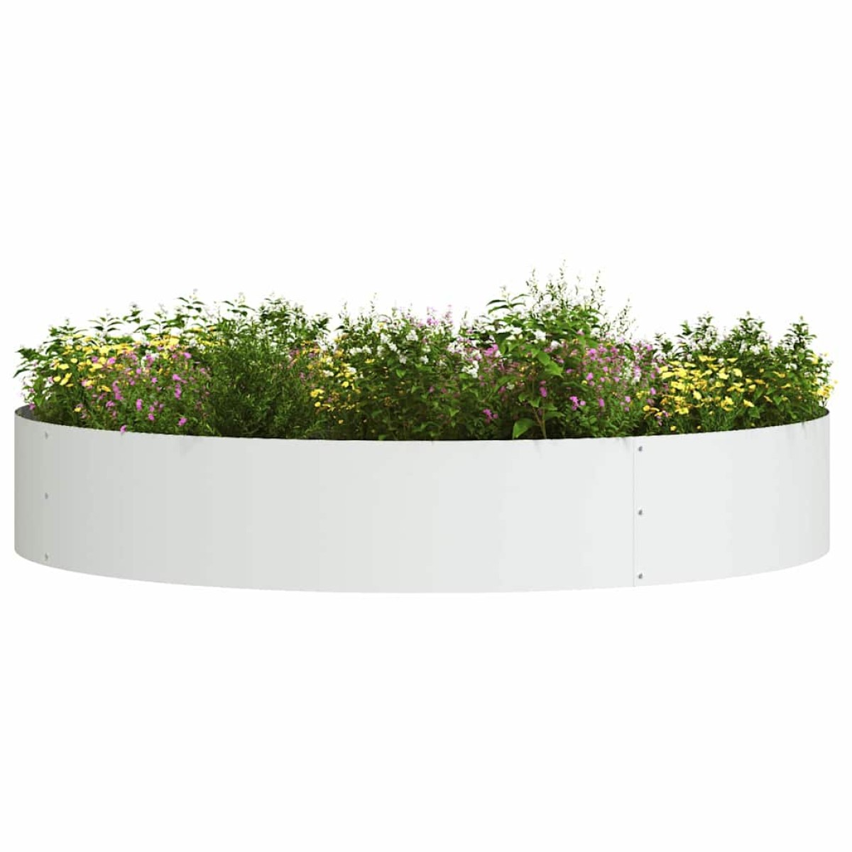 vidaXL Δακτύλιος γλάστρας 5 τμχ. Λευκό 120 x 120 x 20 εκ.
