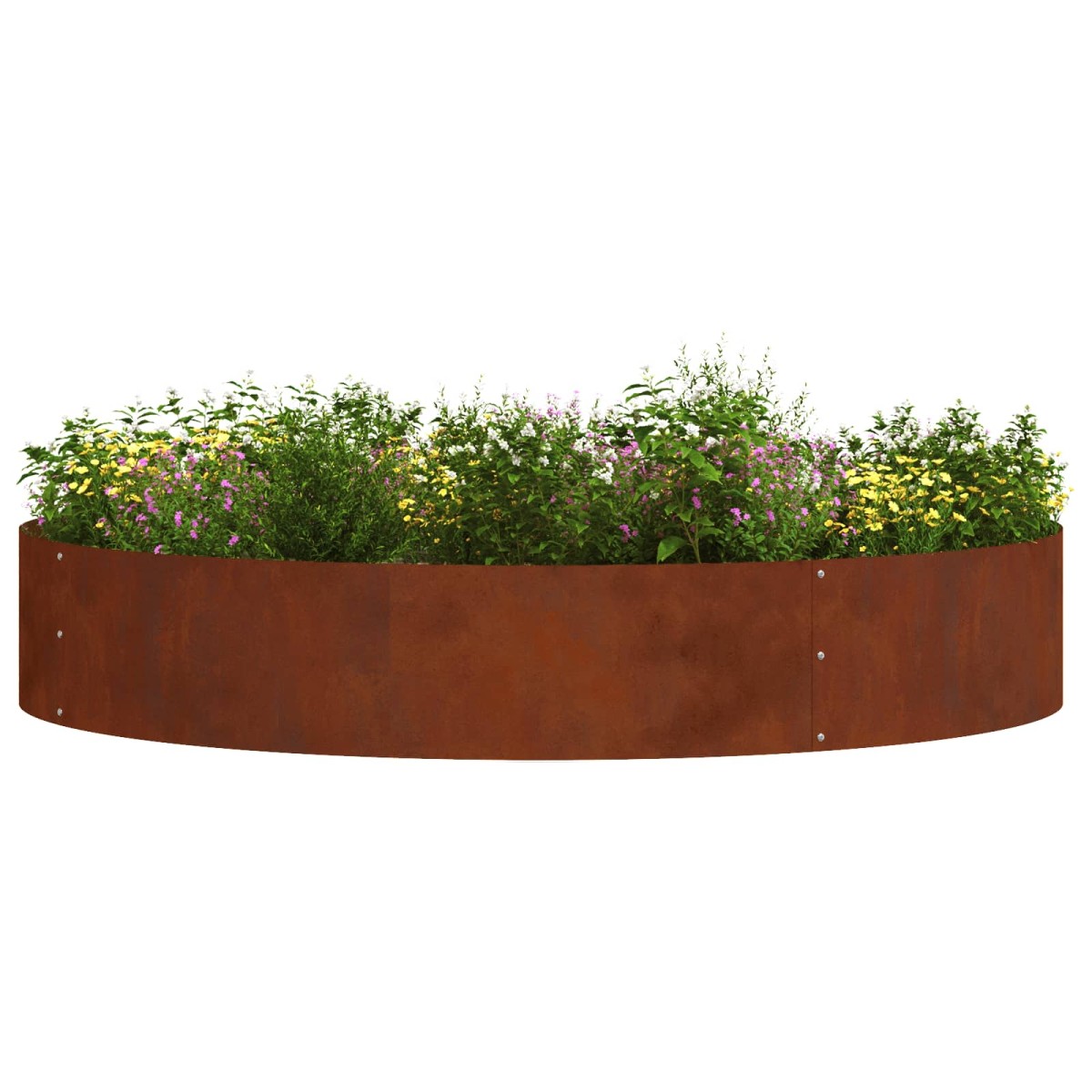 vidaXL Δακτύλιος γλάστρας Σκ rusty 120 x 120 x 20 εκ.
