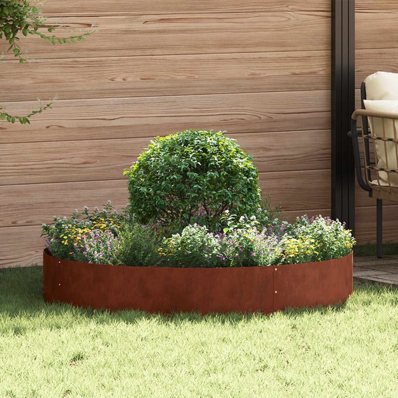 vidaXL Δακτύλιος γλάστρας Σκ rusty 120 x 120 x 20 εκ.