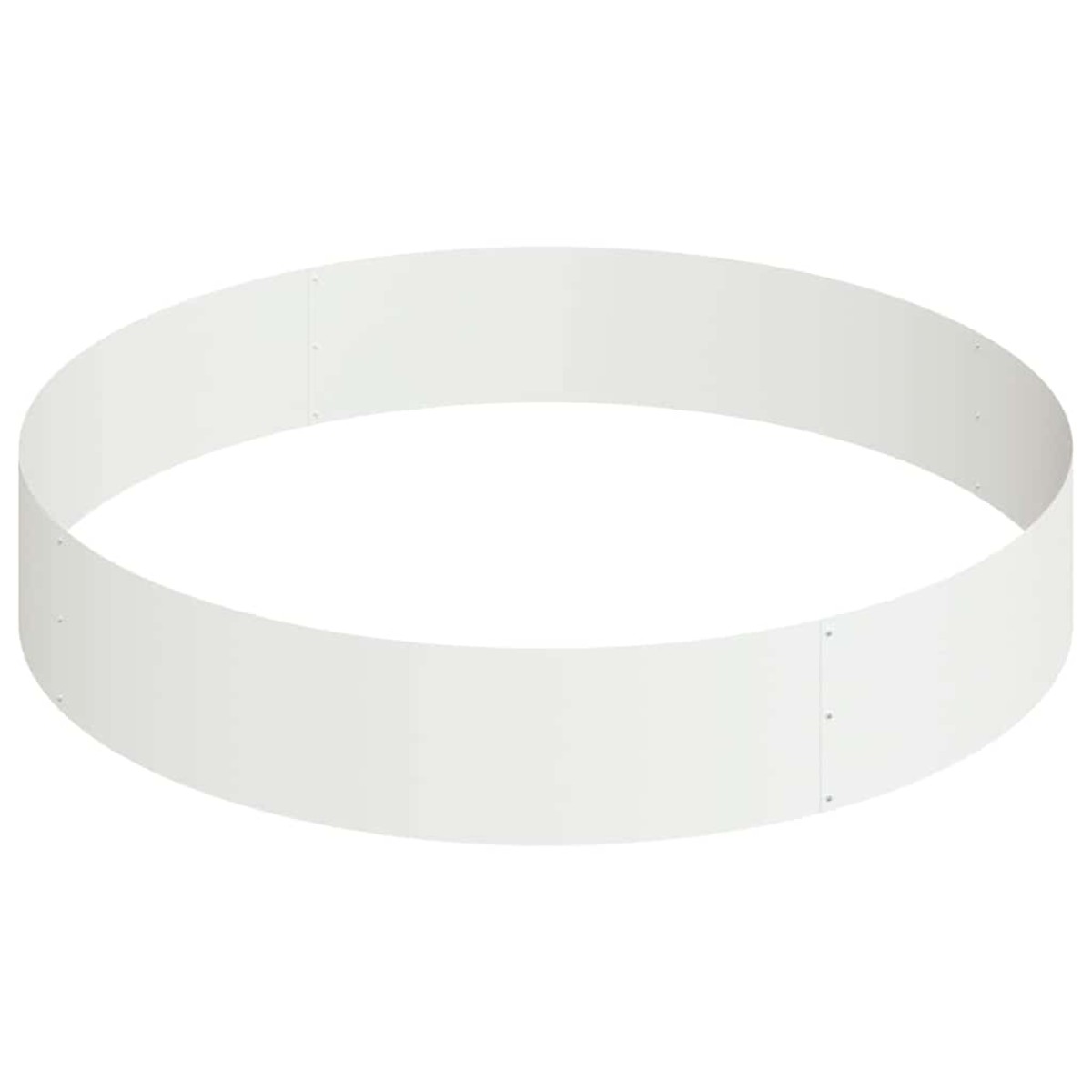 vidaXL Γλάστρα Κήπου Λευκό 120 x 120 x 20 εκ. Ψυχρής έλασης χάλυβας