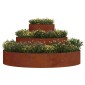 vidaXL Γλάστρα Κήπου Σκ rusty 120 x 120 x 20 εκ.