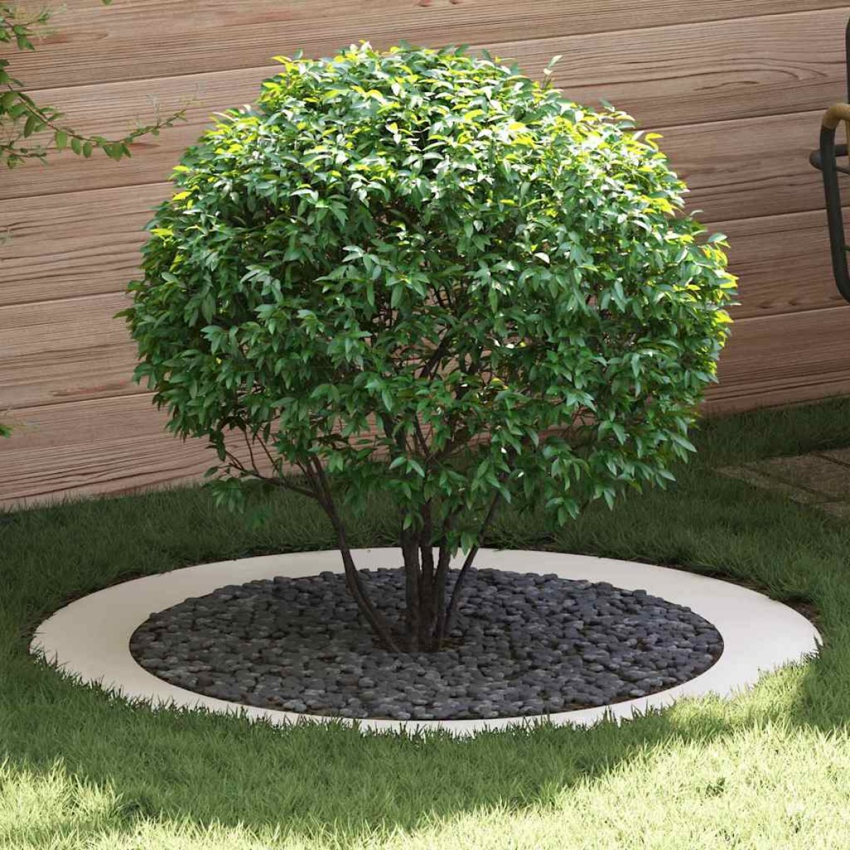 vidaXL κατάλληλο για δαχτυλίδι επίπεδου δέντρου Λευκό Ø90/120 εκ.