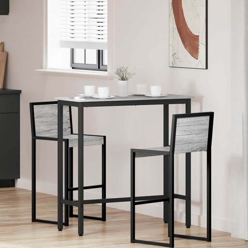 vidaXL τραπέζι Γκρίζο Σονομα 100 x 40 x 100,5 εκ