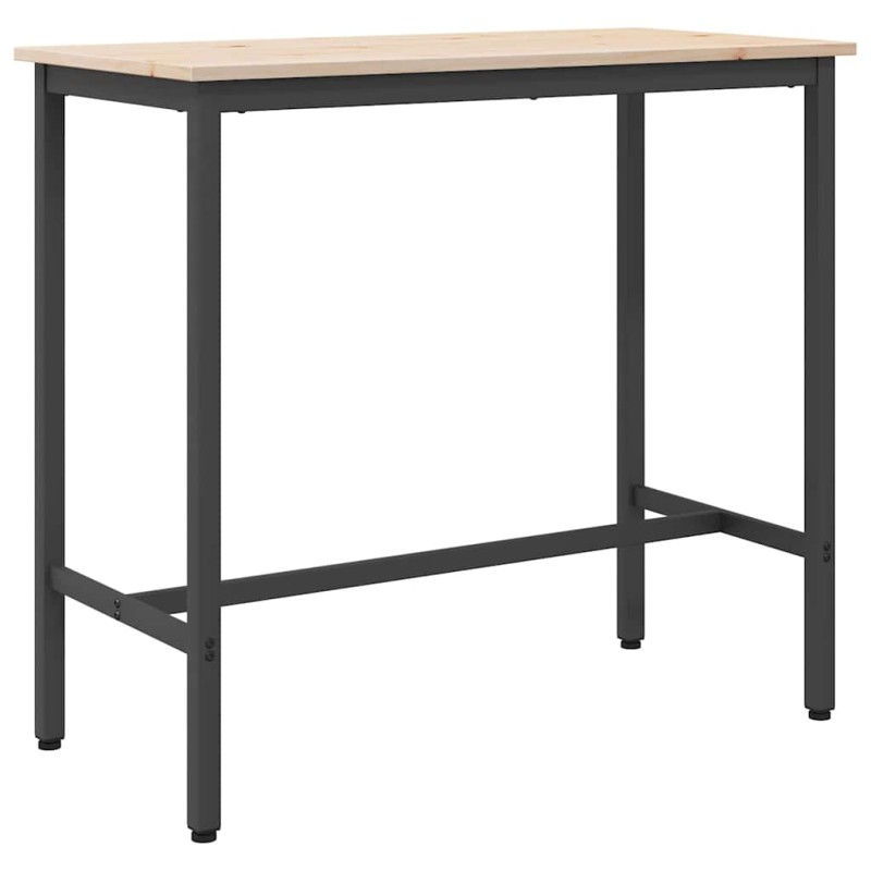 vidaXL τραπέζι Φυσικό 100 x 50 x 91 cm Μηχανισμένο ξύλο και ατσάλι