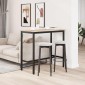 vidaXL τραπέζι Φυσικό 100 x 50 x 91 cm Μηχανισμένο ξύλο και ατσάλι
