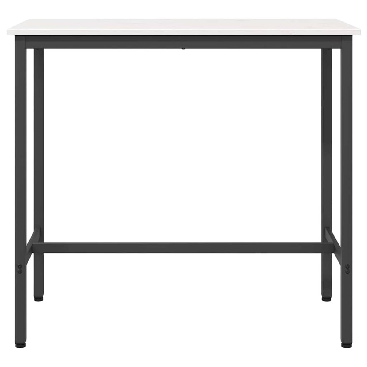 vidaXL τραπέζι Λευκό 100 x 50 x 91 cm Μηχανισμένο ξύλο και ατσάλι