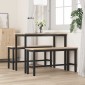 vidaXL Καθιστικό Σαλονιού Φυσικό 100 x 32,5 x 49 εκ Στερεό ξύλο πεύκου