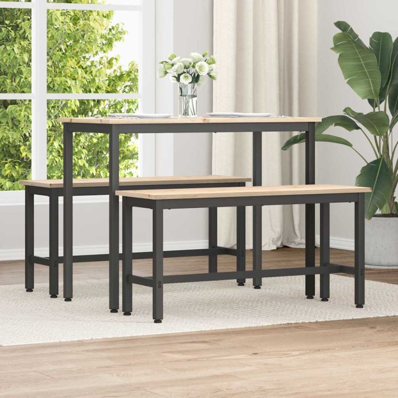 vidaXL Καθίσματα Τραπεζιού 100 x 32,5 x 49 εκ 2 τμχ.