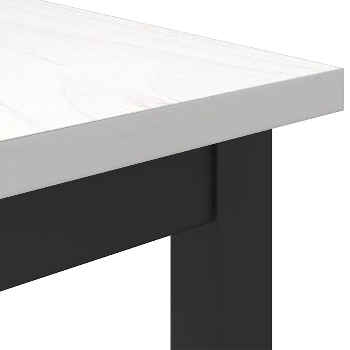 vidaXL τραπέζι Λευκό 100 x 50 x 77 εκ Μηχανισμένο ξύλο και ατσάλι