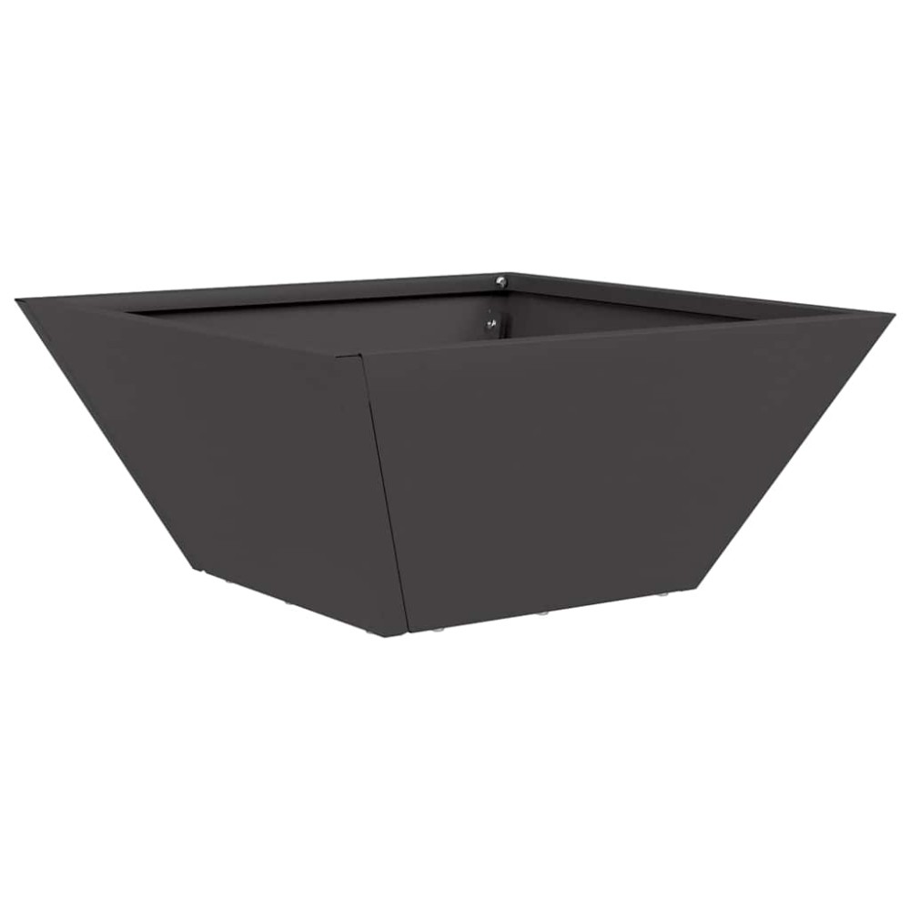 vidaXL Γλάστρα Κήπου Μαύρο 35 x 35 x 15 εκ. Ψυχρής έλασης χάλυβας