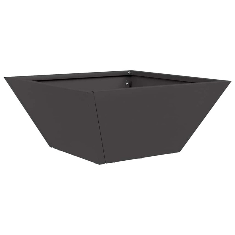 vidaXL Γλάστρα Κήπου Μαύρο 35 x 35 x 15 εκ. Ψυχρής έλασης χάλυβας