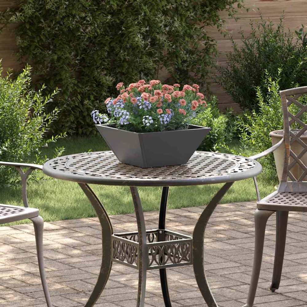 vidaXL Γλάστρα Κήπου Μαύρο 35 x 35 x 15 εκ. Ψυχρής έλασης χάλυβας