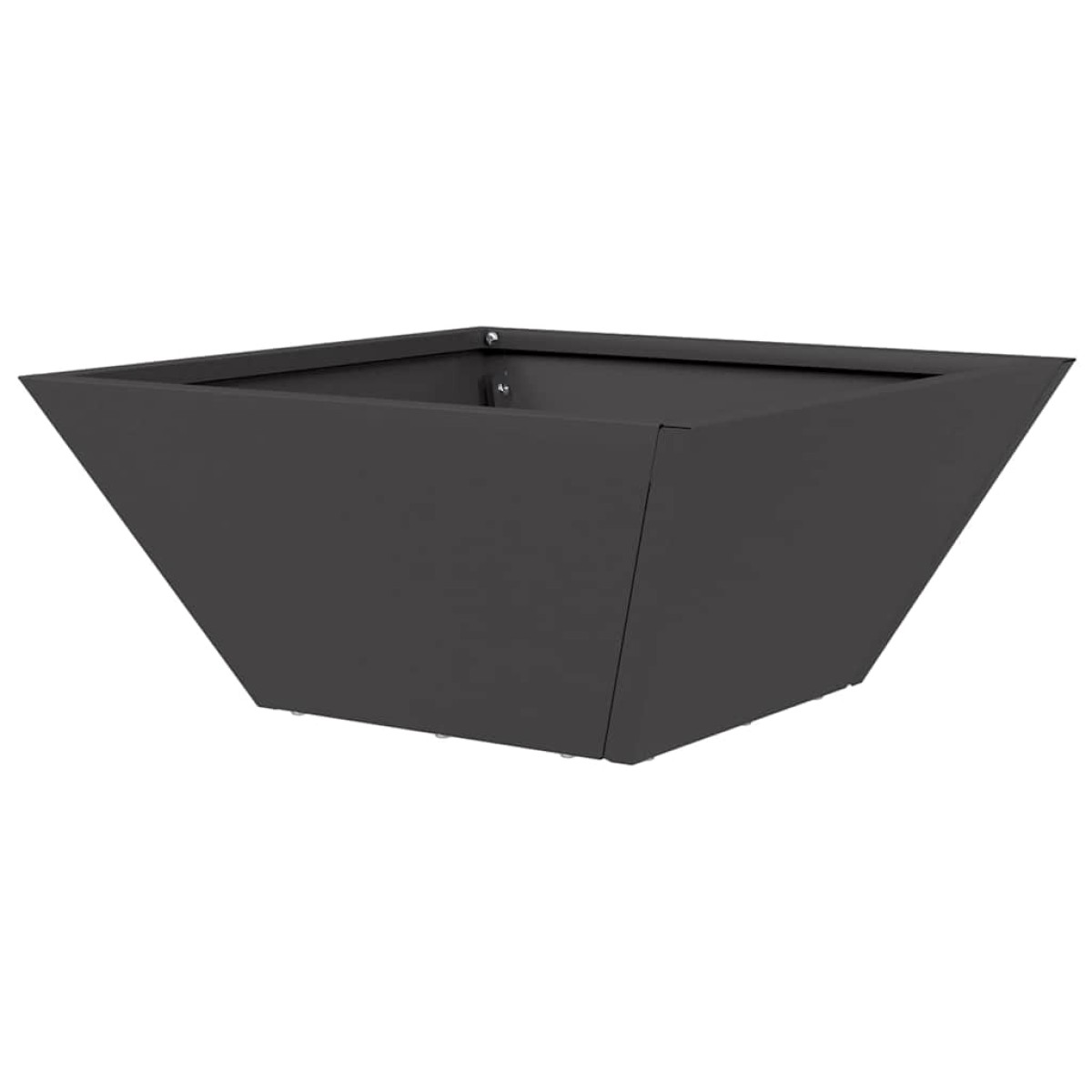 vidaXL Γλάστρα Κήπου Μαύρο 35 x 35 x 15 εκ. Ψυχρής έλασης χάλυβας