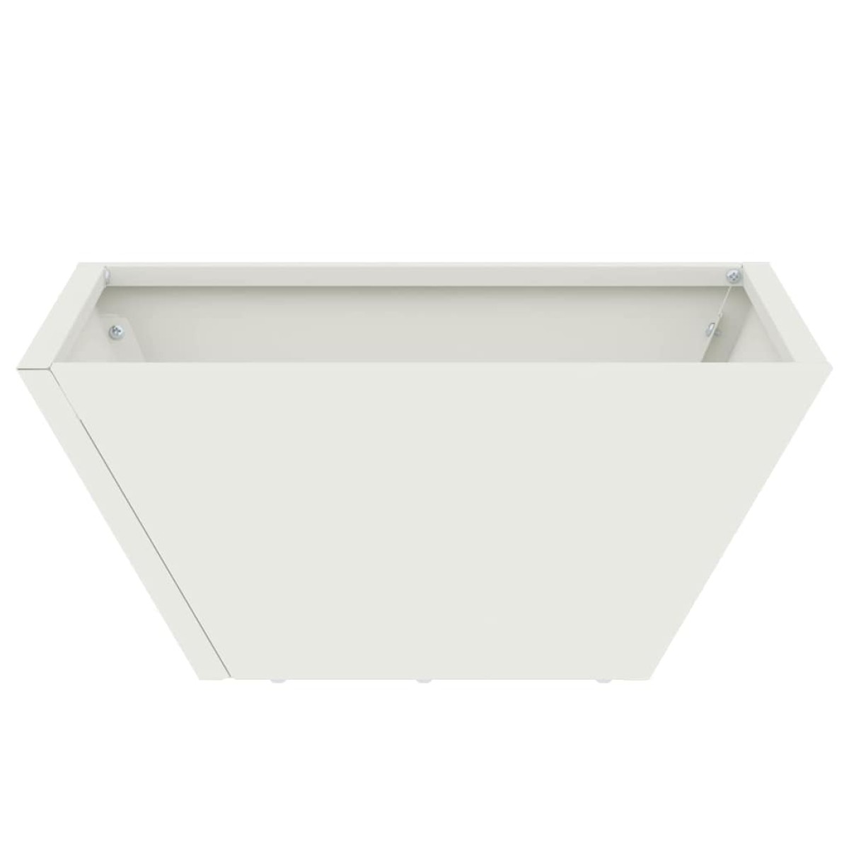 vidaXL Γλάστρα Κήπου Λευκό 35 x 35 x 15 εκ. Ψυχρής έλασης χάλυβας