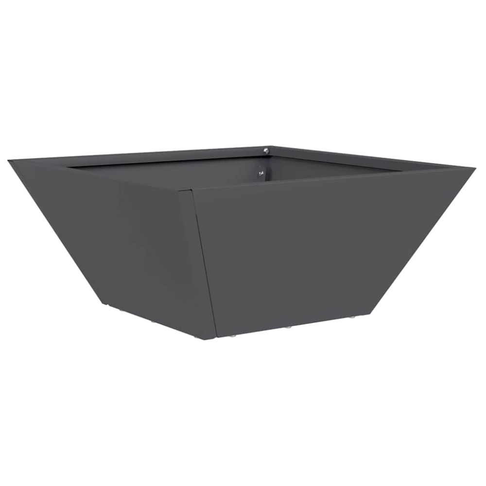 vidaXL Γλάστρα Κήπου Ανθρακί 35 x 35 x 15 εκ. Ψυχρής έλασης χάλυβας