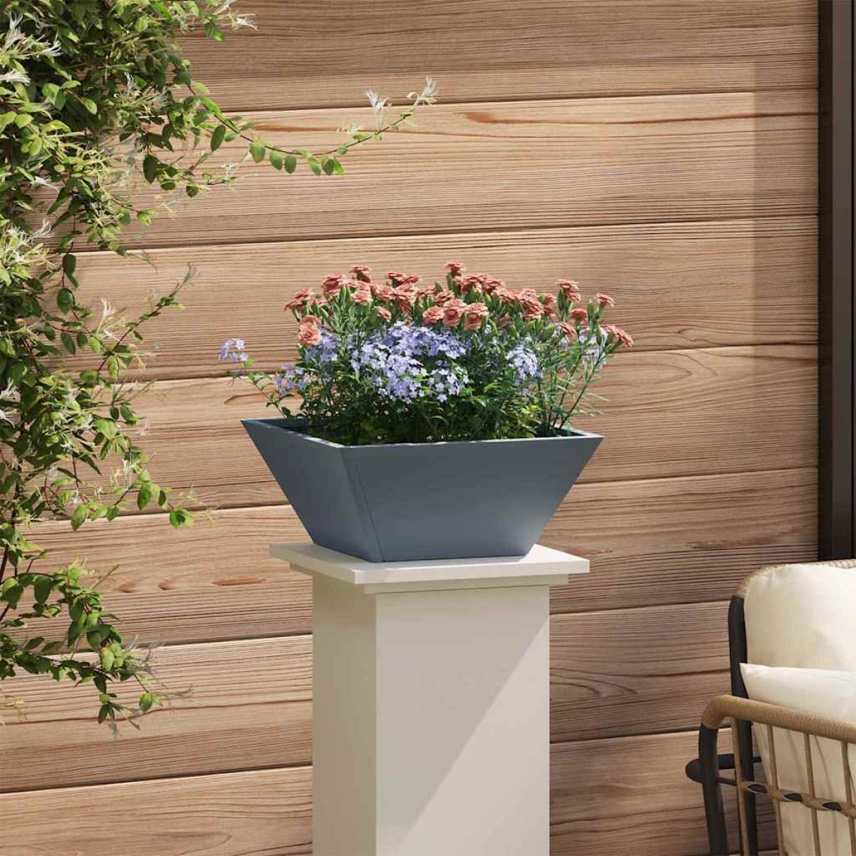 vidaXL Γλάστρα Κήπου 5 τμχ. Ανθρακί 35 x 35 x 15 εκ.