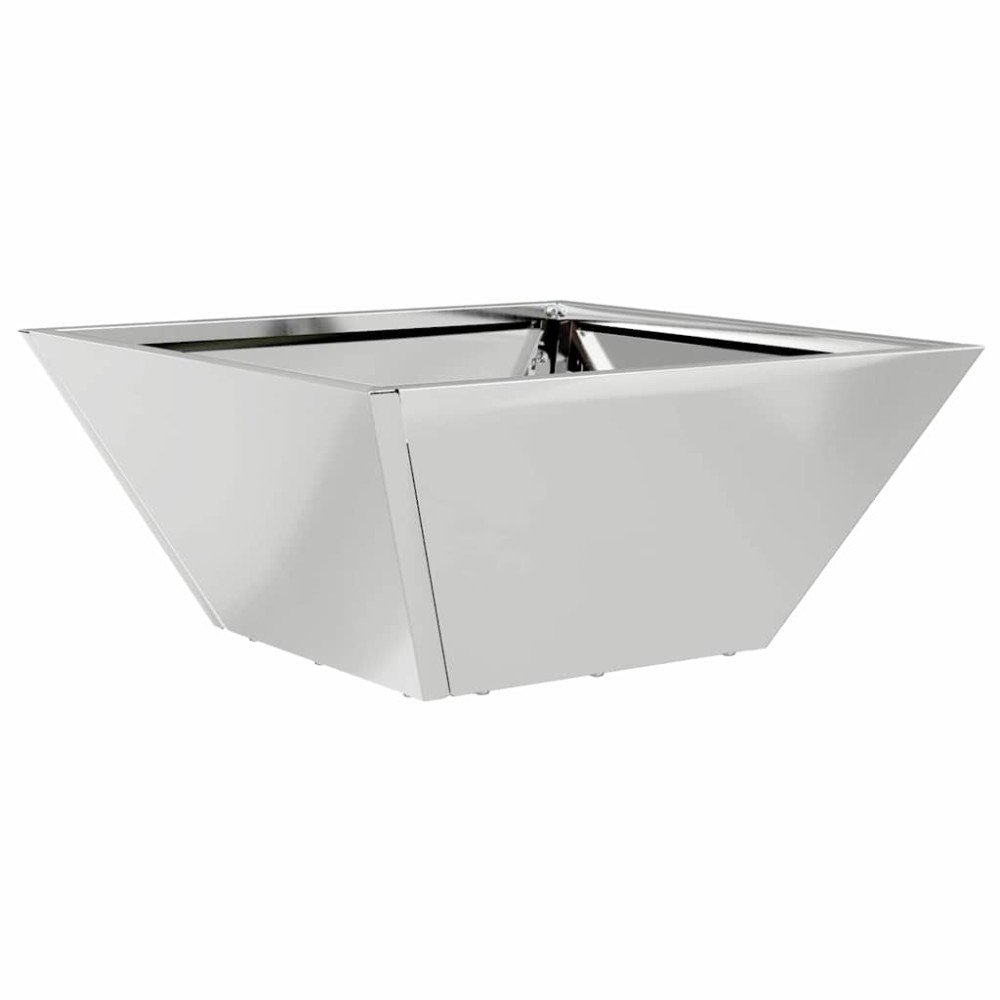 vidaXL Γλάστρα Κήπου Ασημί 35 x 35 x 15 εκ. Επικαλυμμένος Χάλυβας