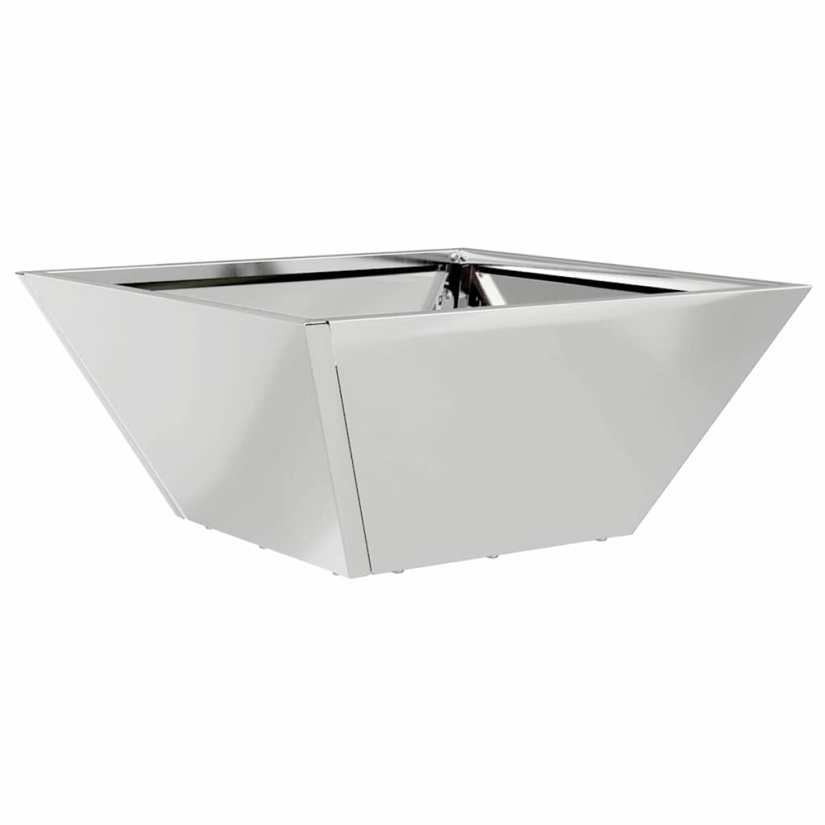 vidaXL Γλάστρα Κήπου Ασημί 35 x 35 x 15 εκ. Επικαλυμμένος Χάλυβας