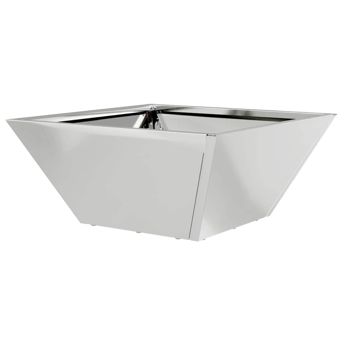 vidaXL Γλάστρα Κήπου Ασημί 35 x 35 x 15 εκ. Επικαλυμμένος Χάλυβας