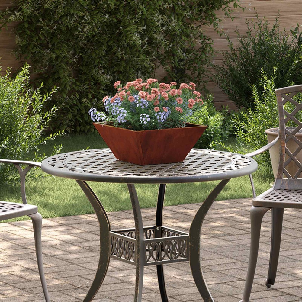 vidaXL Γλάστρα Κήπου Σκ rusty 35 x 35 x 15 εκ.