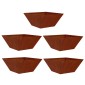 vidaXL Γλάστρα Κήπου 5 τμχ. Σκ rusty 35 x 35 x 15 εκ.