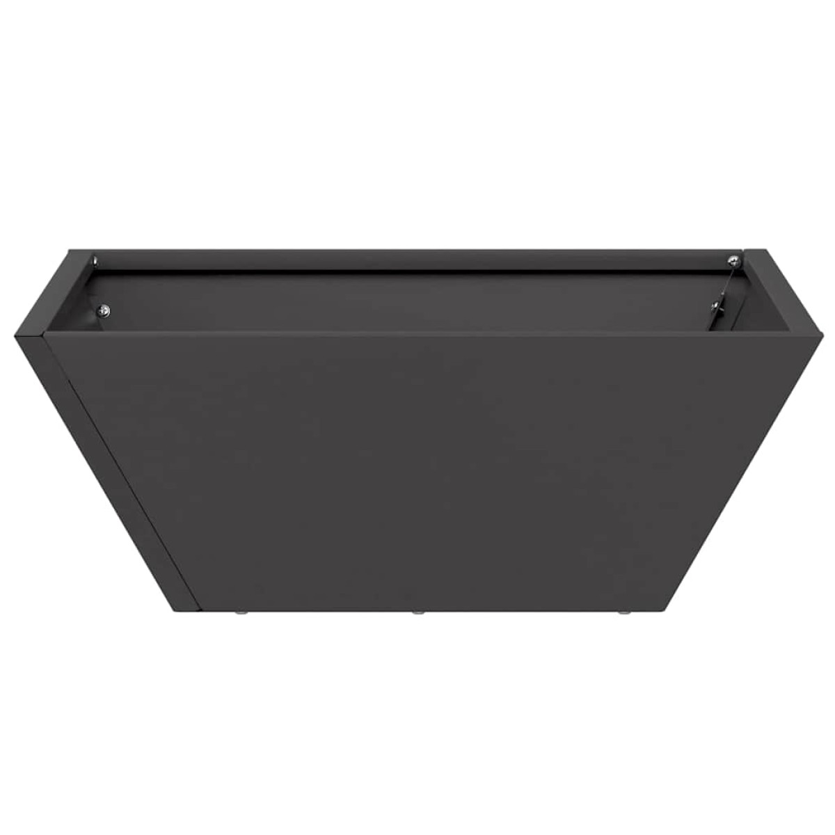 vidaXL Γλάστρα Κήπου Μαύρο 40 x 40 x 15 cm Ψυχρής έλασης χάλυβας