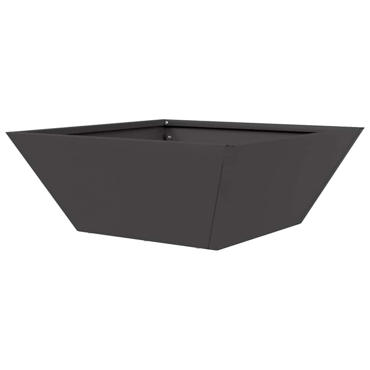 vidaXL Γλάστρα Κήπου Μαύρο 40 x 40 x 15 cm Ψυχρής έλασης χάλυβας