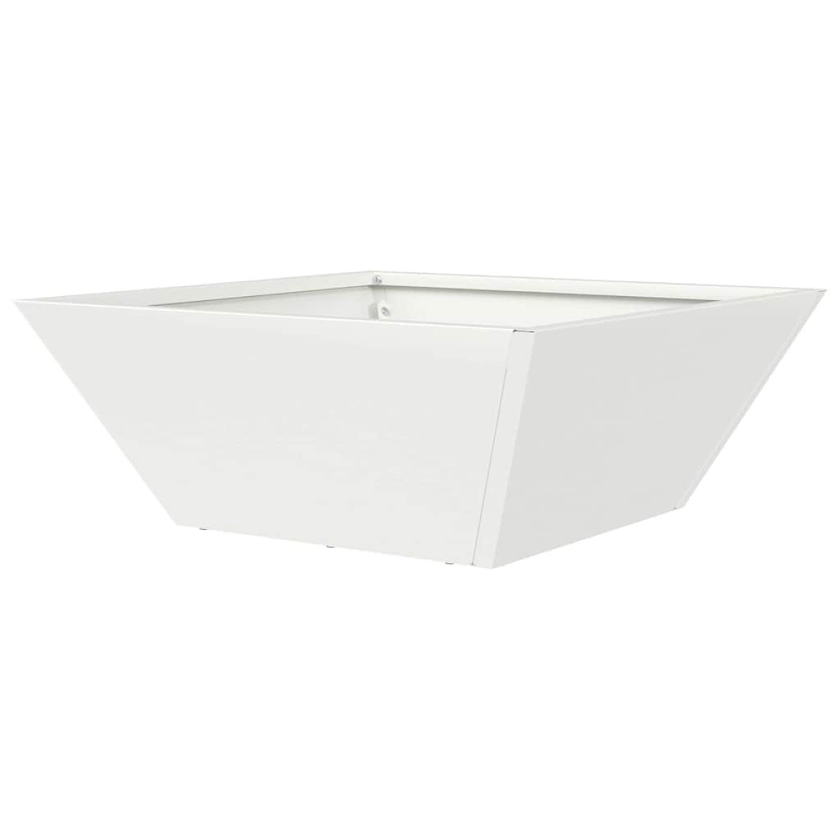 vidaXL Γλάστρα Κήπου Λευκό 40 x 40 x 15 cm Ψυχρής έλασης χάλυβας
