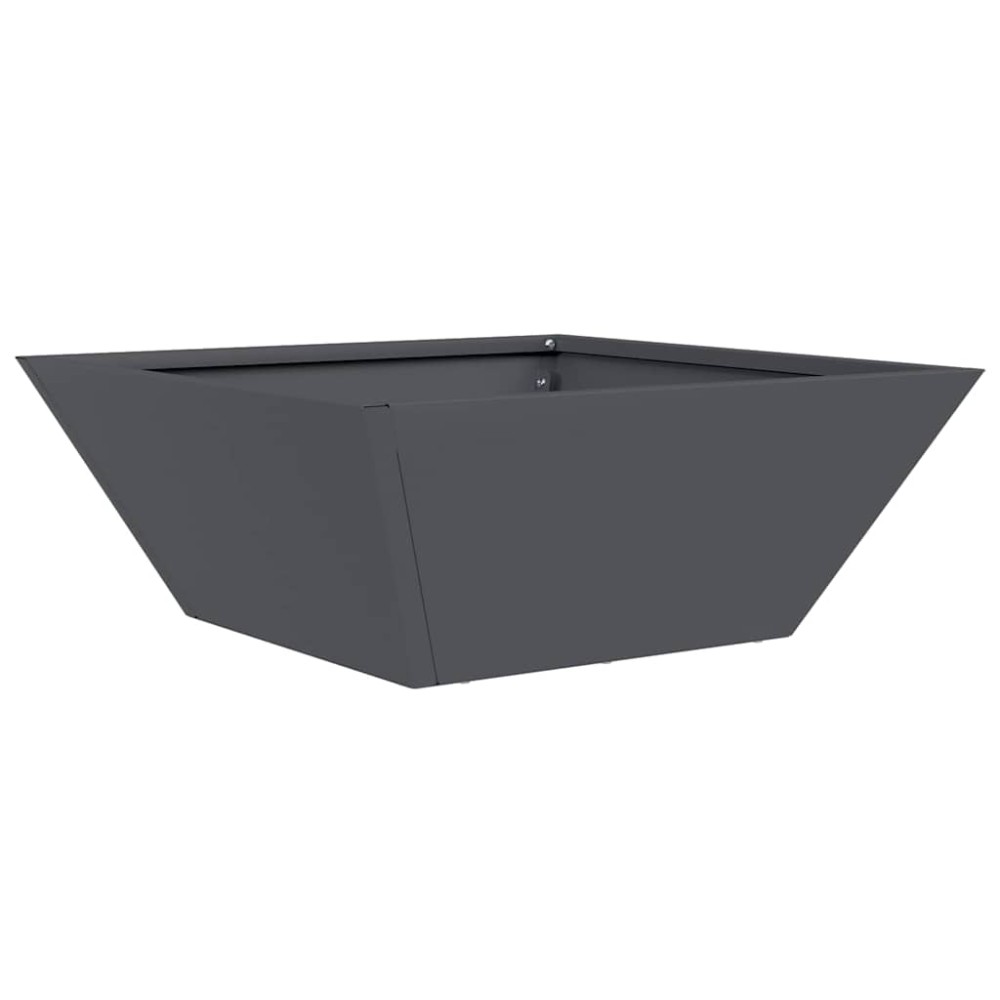 vidaXL Γλάστρα Κήπου Ανθρακί 40 x 40 x 15 cm Ψυχρής έλασης χάλυβας