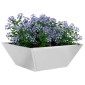 vidaXL Γλάστρα Κήπου 5 τμχ. Ασημί 40 x 40 x 15 cm Ανοξείδωτο ατσάλι